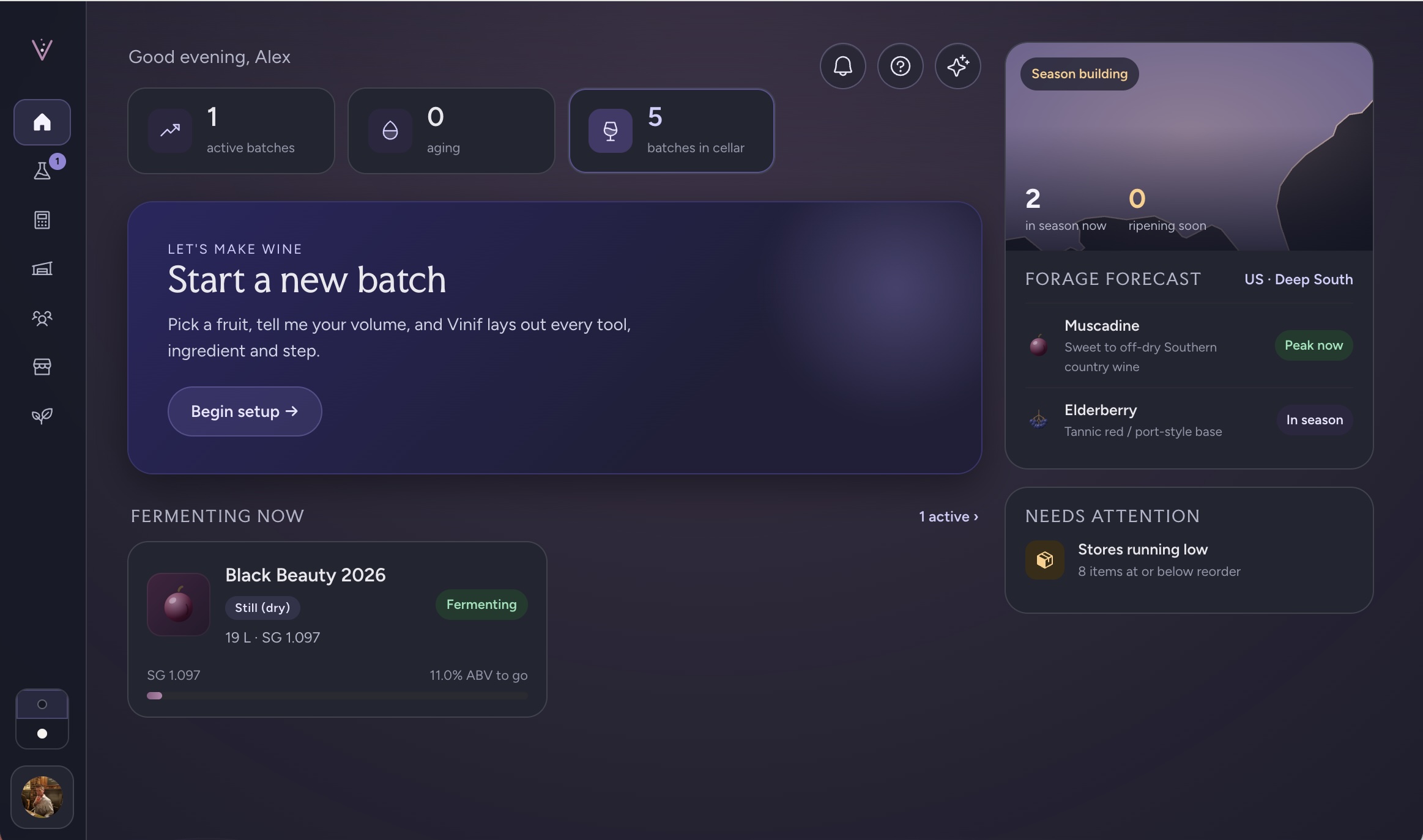 Desktop screenshot of vinif.app